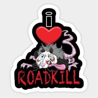 I Heart Roadkill Sticker